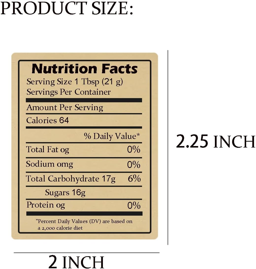 Nutrition & Fitness Station - 600pcs Label Madu Kraft Perekat Sendiri