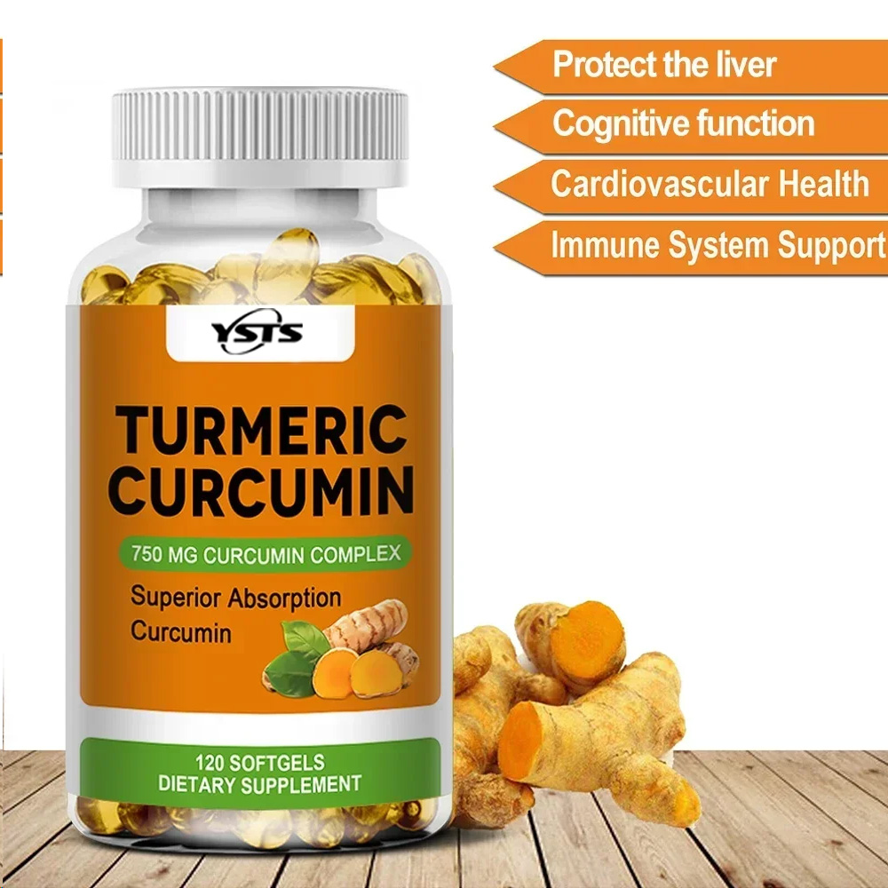 Turmeric Curcumin Capsule - Kurkumin Kunyit Organik - 750 Mg