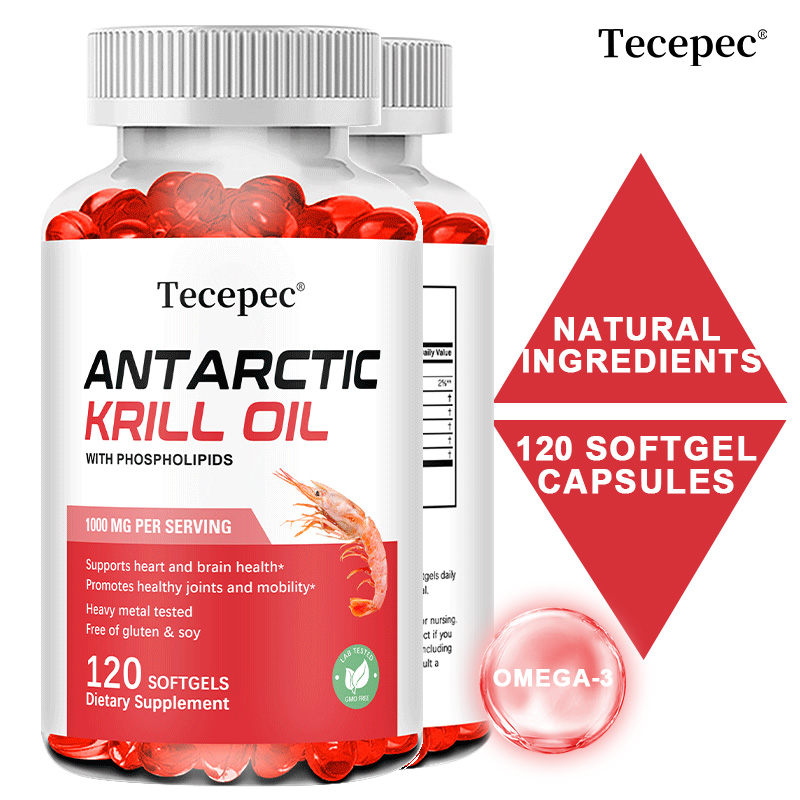 Krill Oil Supplement - Minyak Krill Antartika 1000mg - Dengan