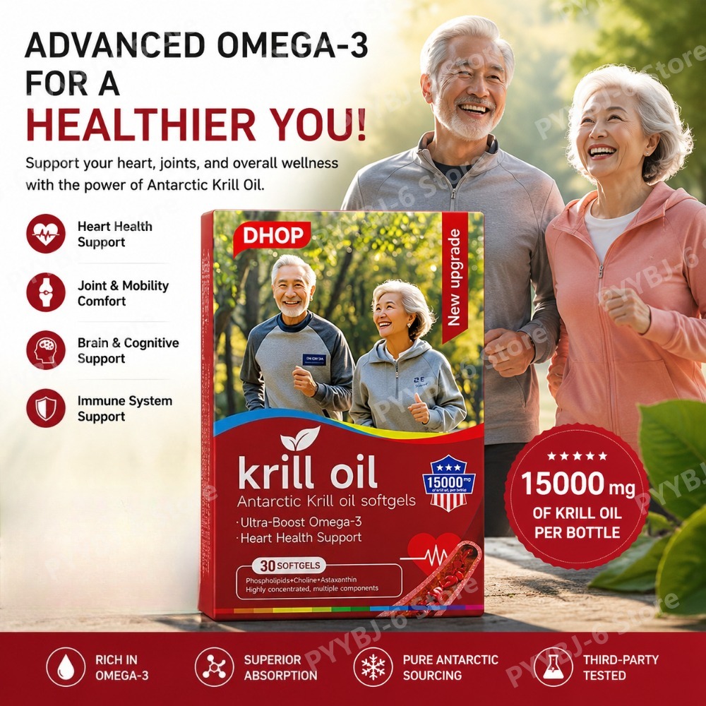 Krill Oil Supplement - Minyak Krill Antartika 15000mg 30 Softgel