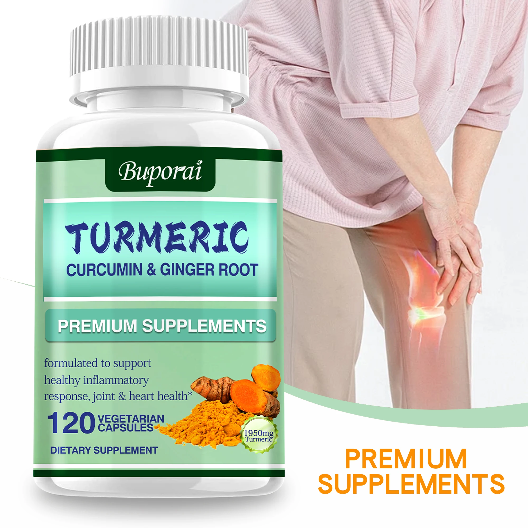 Turmeric Curcumin Capsule - Kunyit Kurkumin + Akar Jahe -