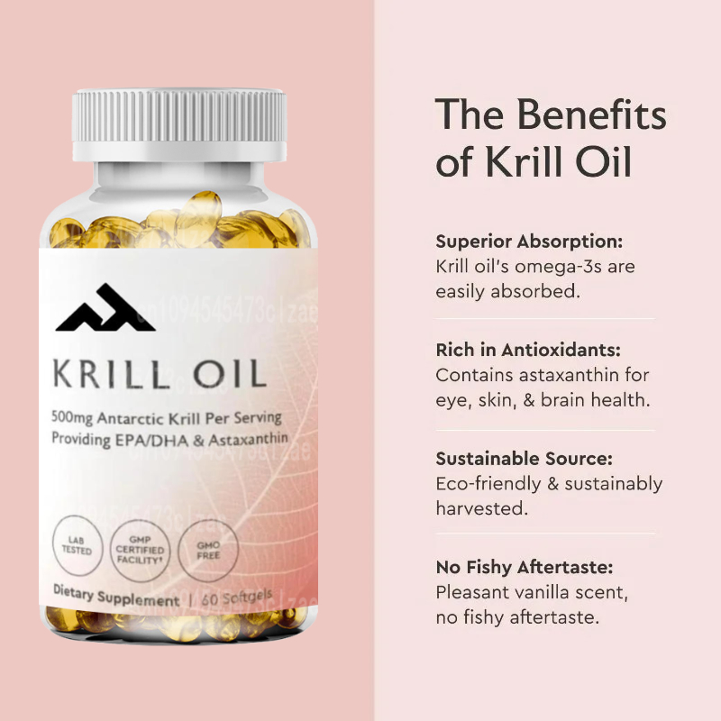 Minyak Krill Antartika 500mg S - Krill Oil Supplement ulasan dan harga