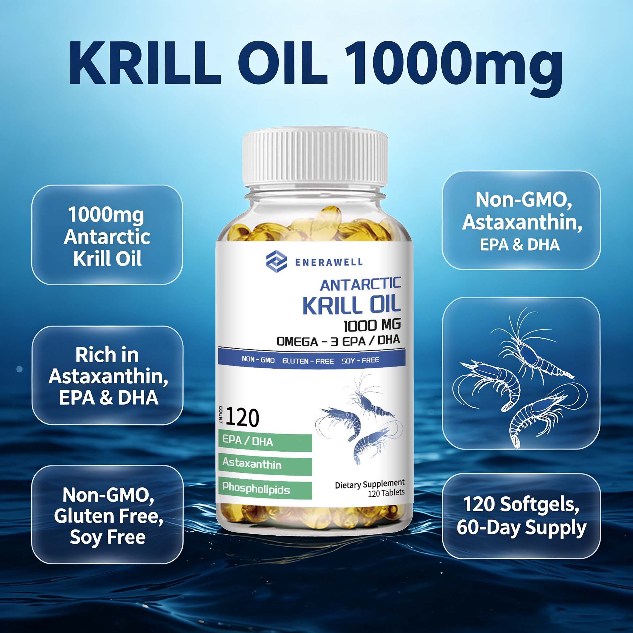 Kapsul Minyak Krill Antartika  - Krill Oil Supplement ulasan dan harga