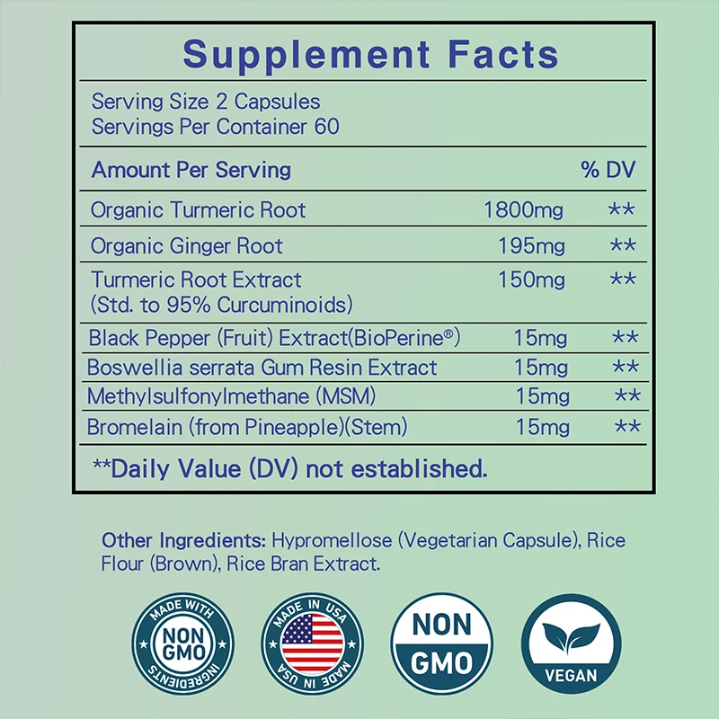 Kunyit Kurkumin + Akar Jahe -  - Turmeric Curcumin Capsule ulasan dan harga